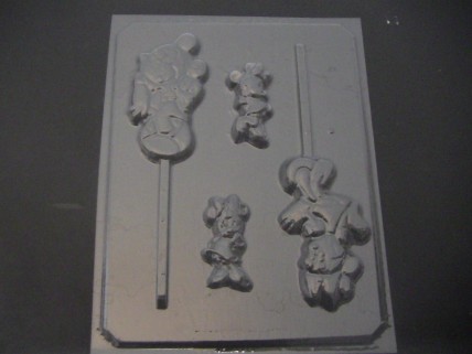 199sp Male and Female Mouse Chocolate or Hard Candy Lollipop Mold 199sp Male and Female Mouse Chocolate or Hard Candy Lollipop Mold